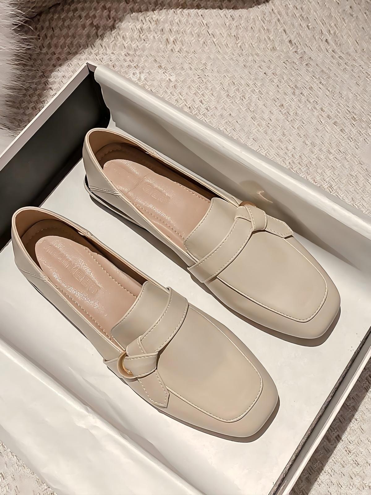 Steporae Classic Square-Toe Horsebit Work Loafers for Women - Image 2