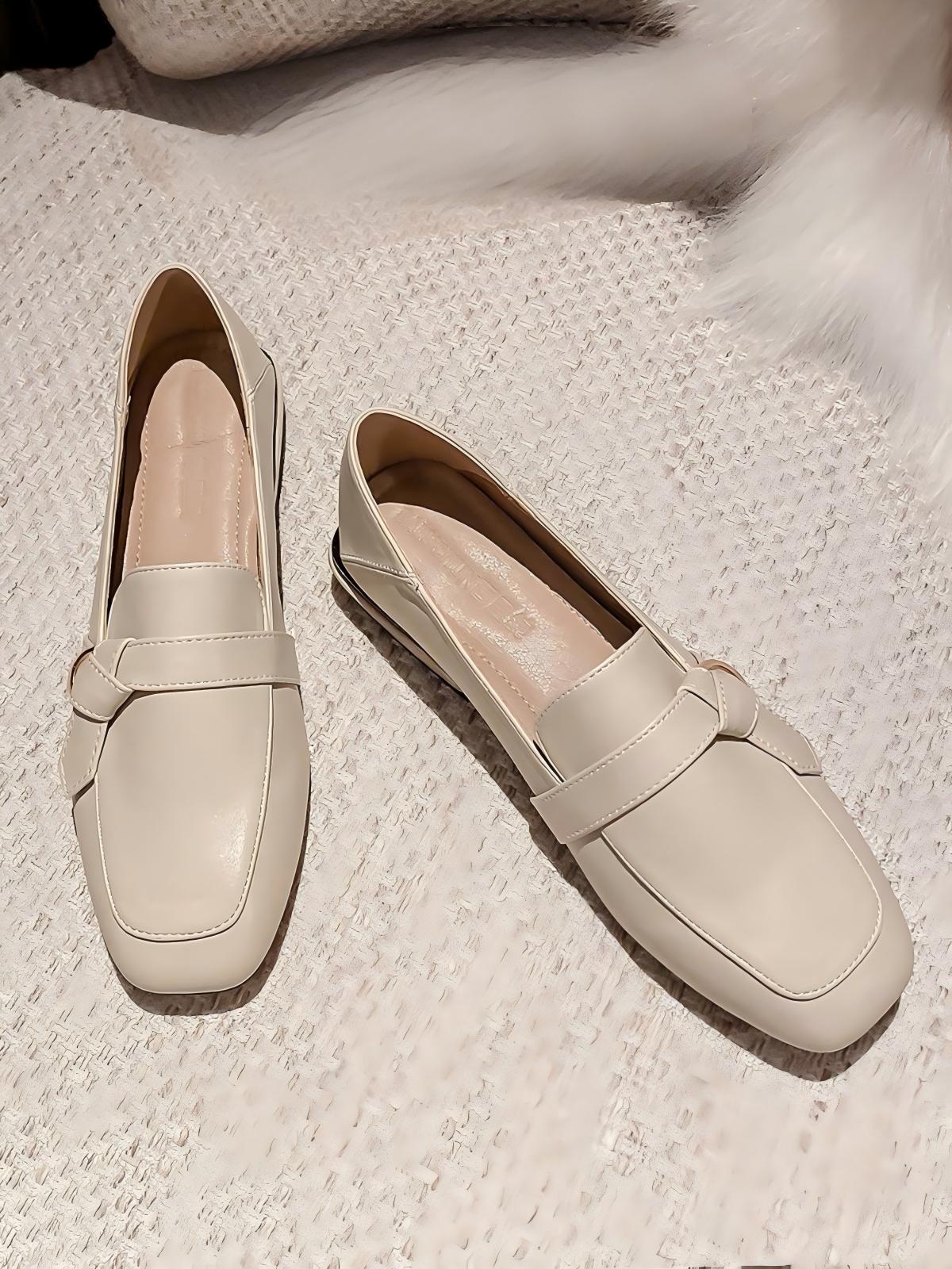 Steporae Classic Square-Toe Horsebit Work Loafers for Women - Image 3